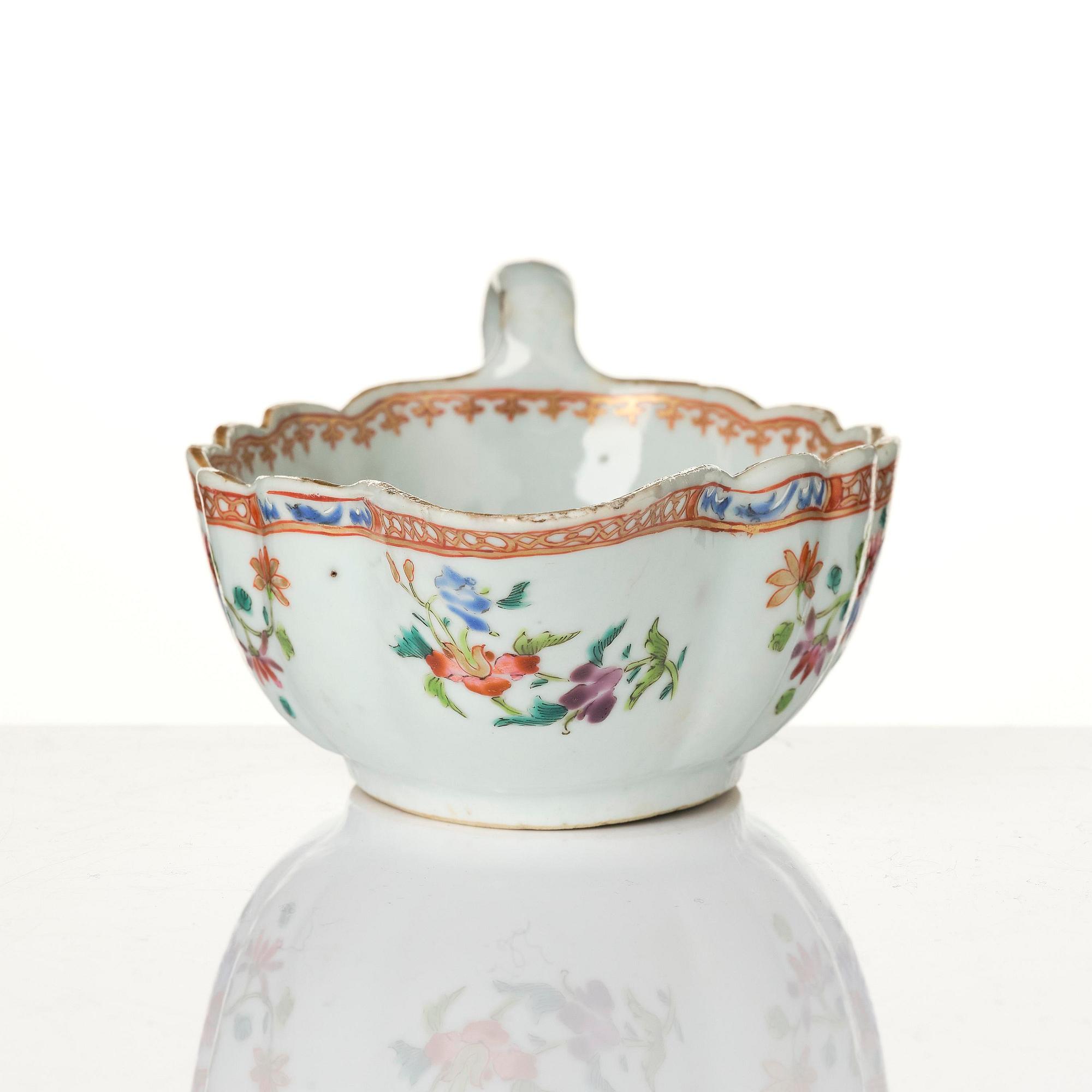 A group of famille rose 'double peacock' serving dishes, Qing dynasty, Qianlong (1736-95). (8 pieces).