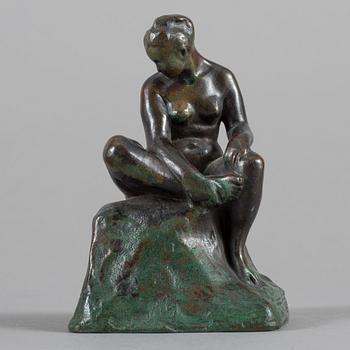 CARL ELDH, Bronsskulptur, signerad. Otydlig gjutarstämpel.