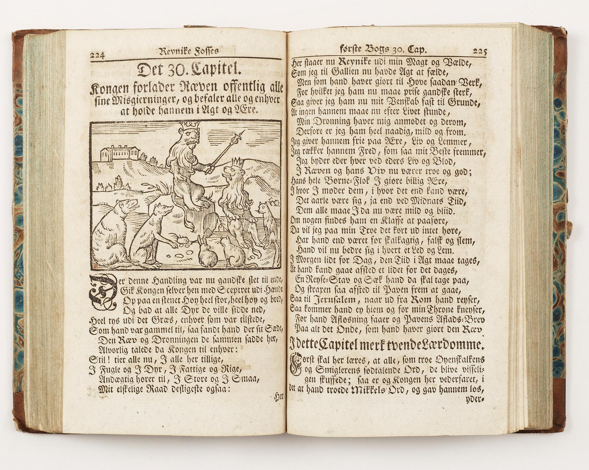 BOK, "Speculum vitae Aulicae...Reynike Foss..." övrs Herman Weigere, Köpenhamn 1747.