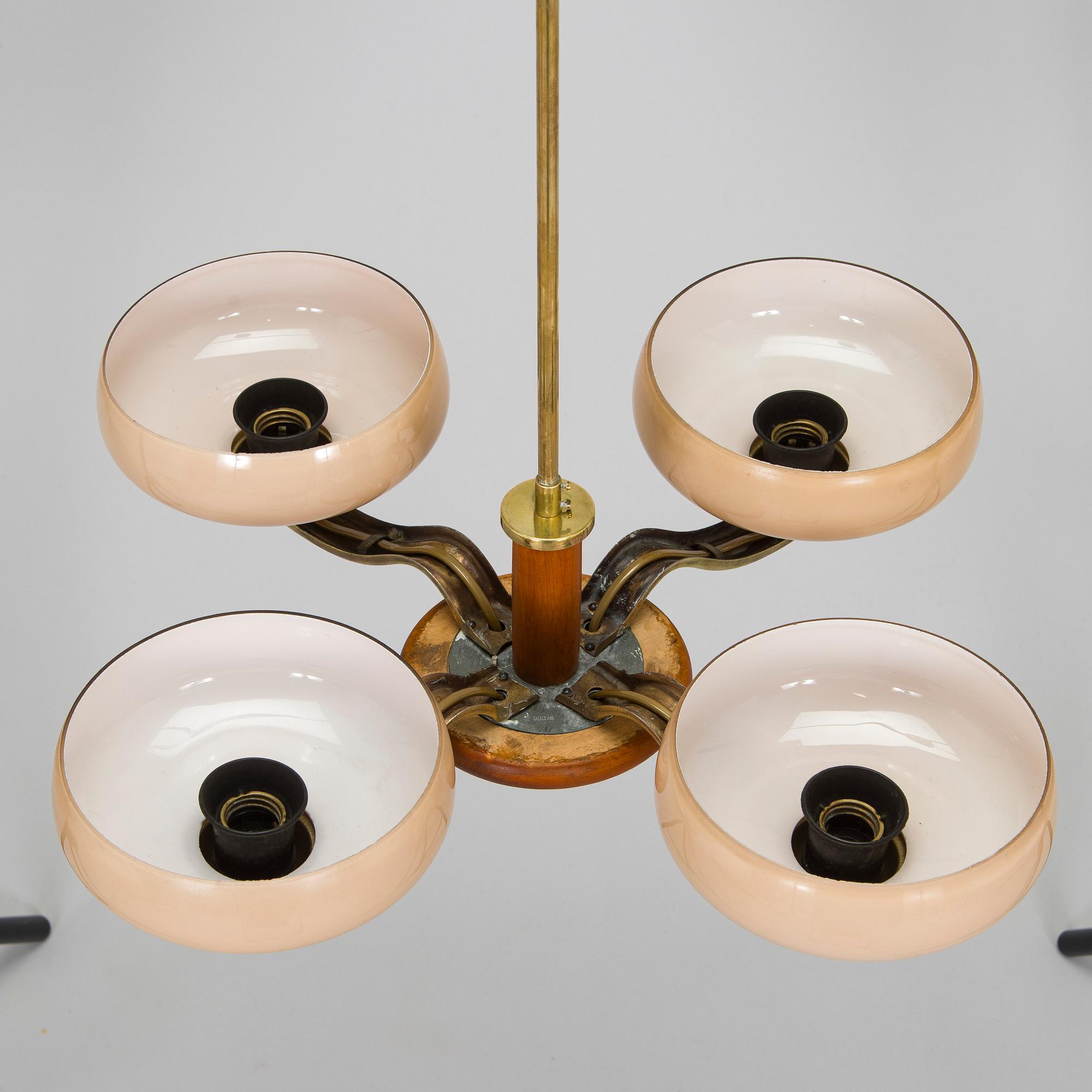 Paavo Tynell, taklampa, modell 1255/4, Taito, 1930-tal.