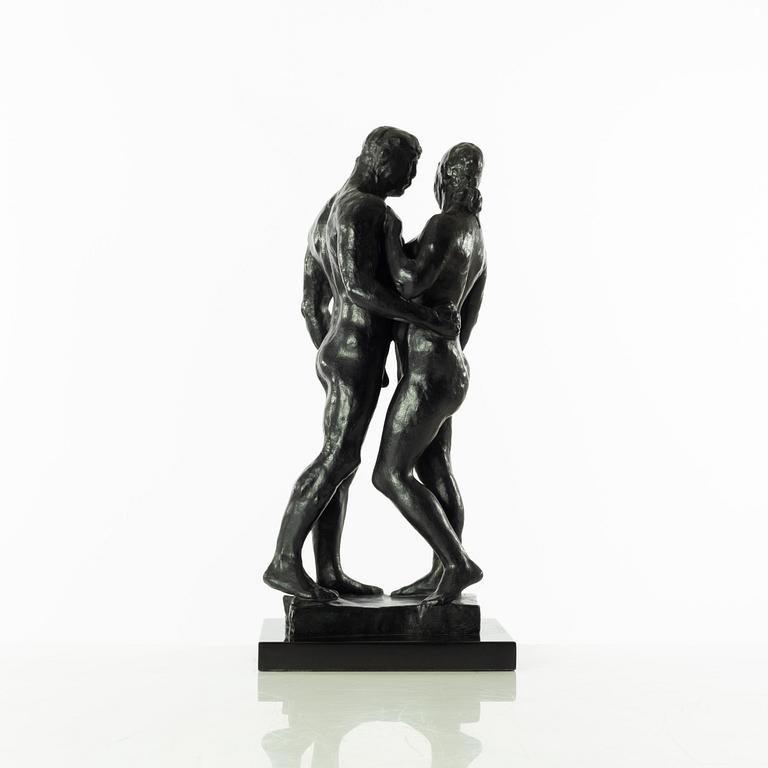Gudmar Olovson, skulptur. Signerad. Numrerad. Gjutarstämpel. Brons, total höjd 39,5 cm, längd 18 cm.