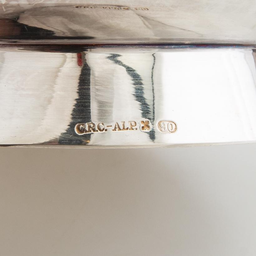 Coupe glasses 10 pcs, silver-plated, CR Carlström, mid-20th century.