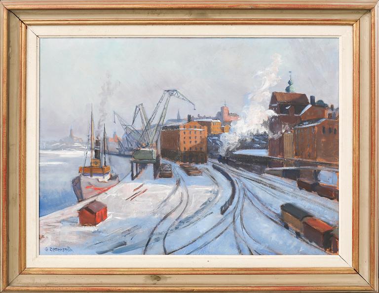 Gunnar Zetterström, olja på pannå, signerad.