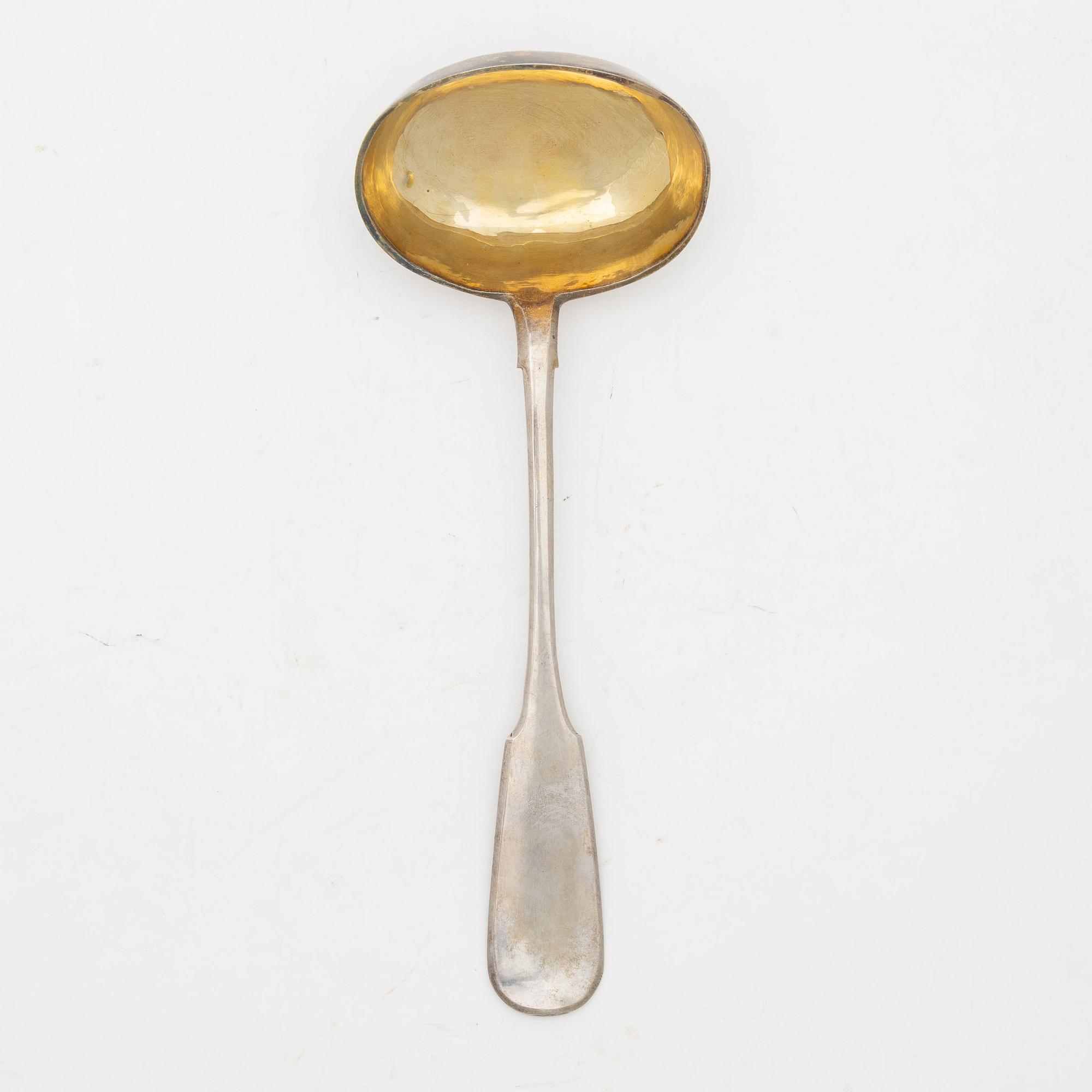 A Russian silver ladle, silver, Moscow 1869.