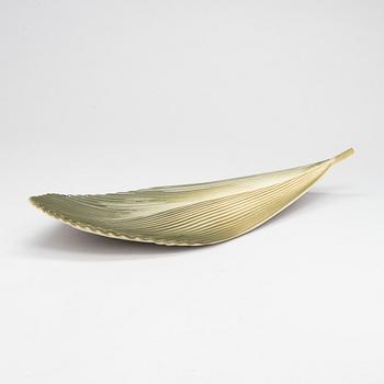 Inkeri Leivo, 'Gardena', a ceramic leaf shape dish, Pro Arabia Art, Finland. Design year 2002.