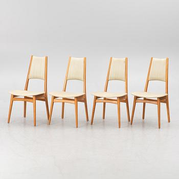 Four 1950s-60s chairs.