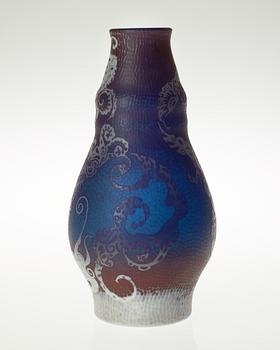 A Simon Gate cameo glass vase.