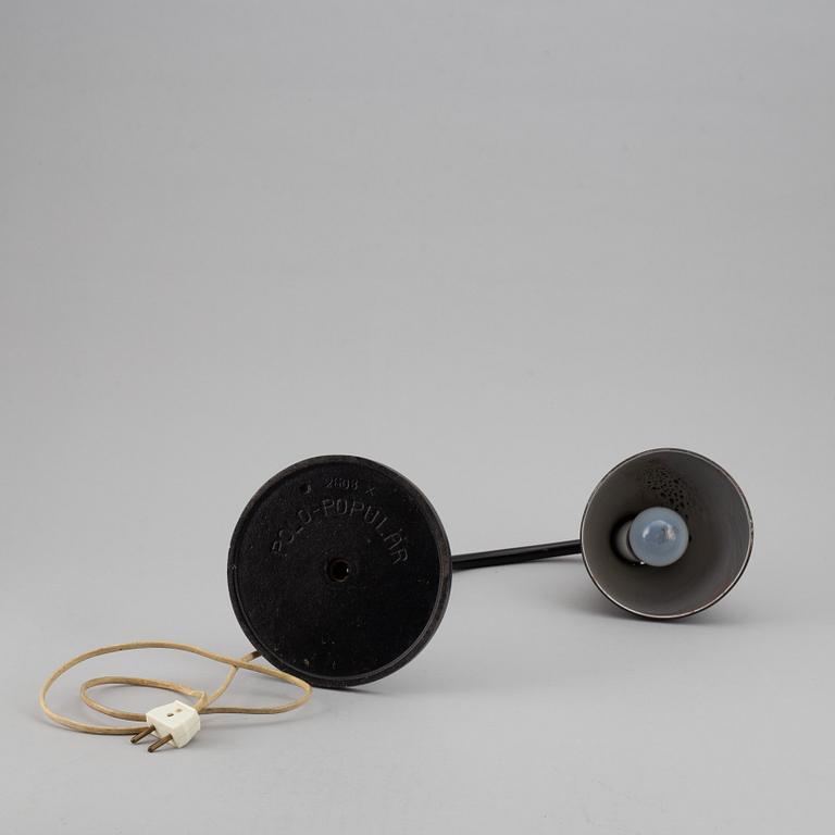 CHRISTIAN DELL, a model 2608 'Polo-Populär' table light, Bünte & Remmler, 1930's/40's.