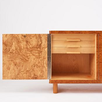 Axel Einar Hjorth, an olive ash wood and maple sideboard, 'Birka', Nordiska Kompaniet, Sweden ca 1935.