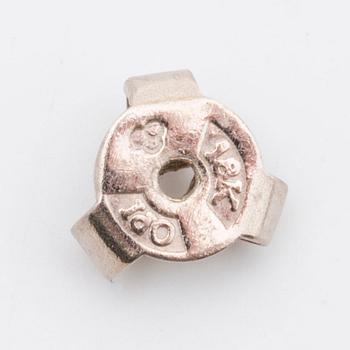 ÖRHÄNGEN 18K vitguld m safirer ca 4 x 3 mm och briljanter ca 0,40 ct totalt.