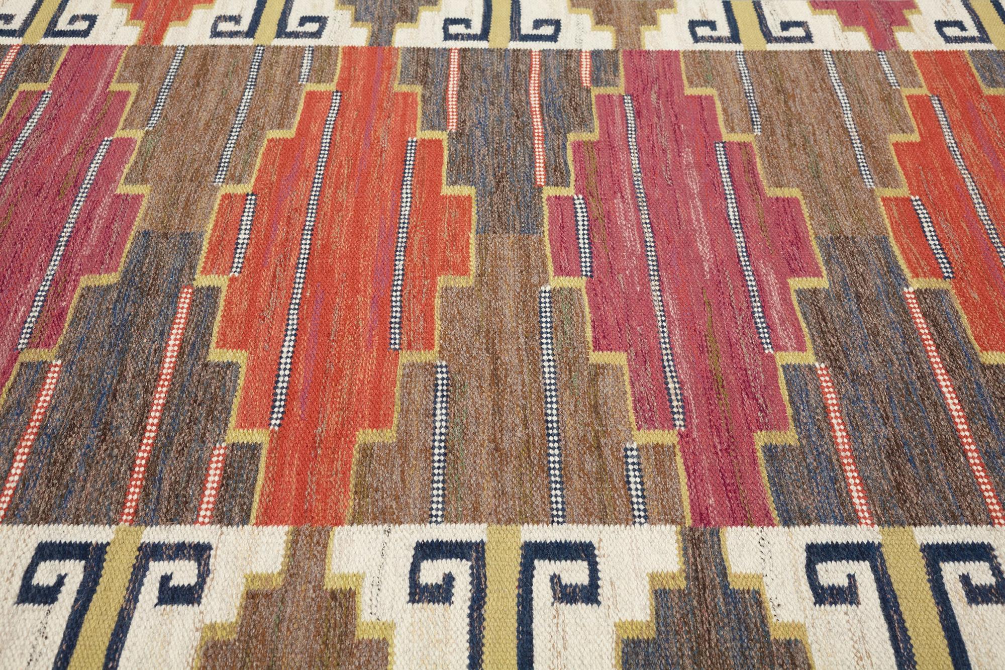 Märta Måås-Fjetterström, a carpet, "Bruna heden", flat weave, ca 204,5-205,5 x 130,5-132,5 cm, signed AB MMF.