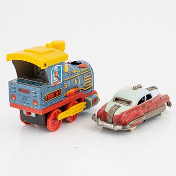 Fourteen tin toys, including Yonezawa, Japan, 20th Century.