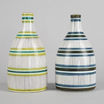 Stig Lindberg, two faience table lamp bases, Gustavsbergs studio.
