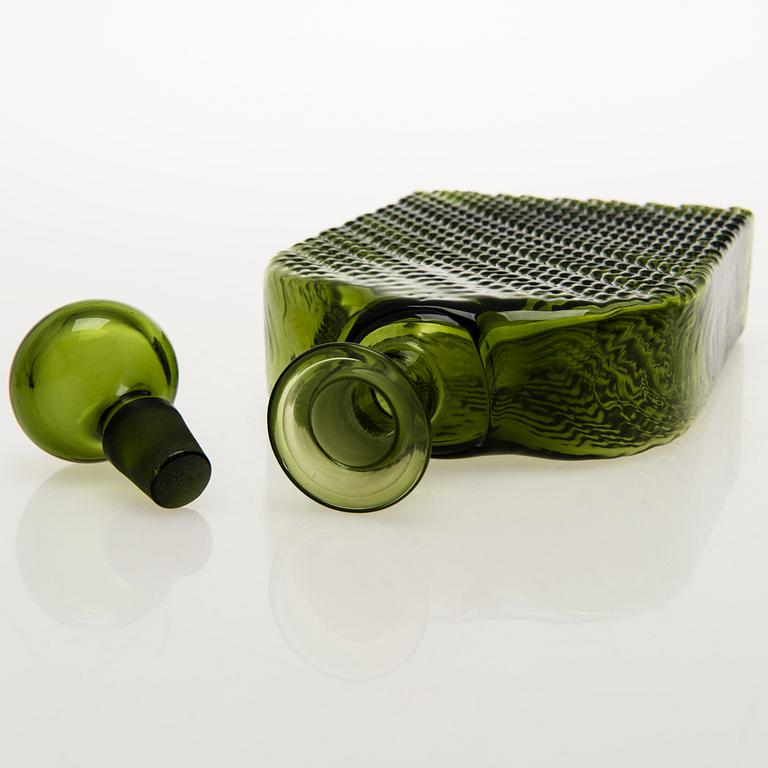 NANNY STILL, set of nine Flindari drinking glasses with a carafe by Riihimäen Lasi Oy.