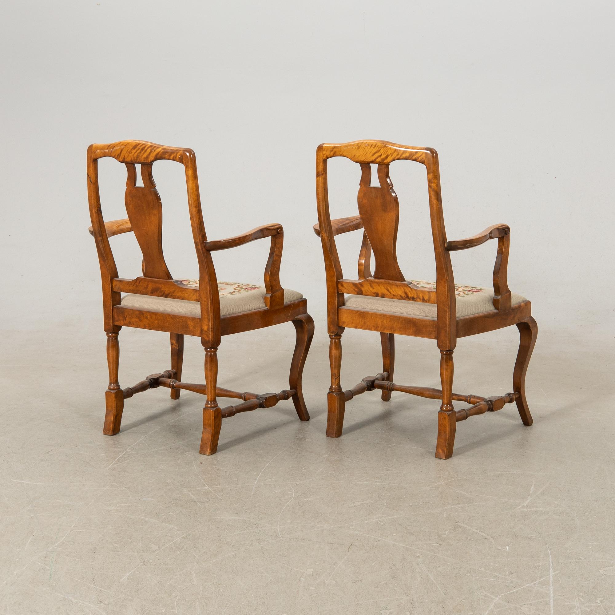 Armchairs a pair 20th century.