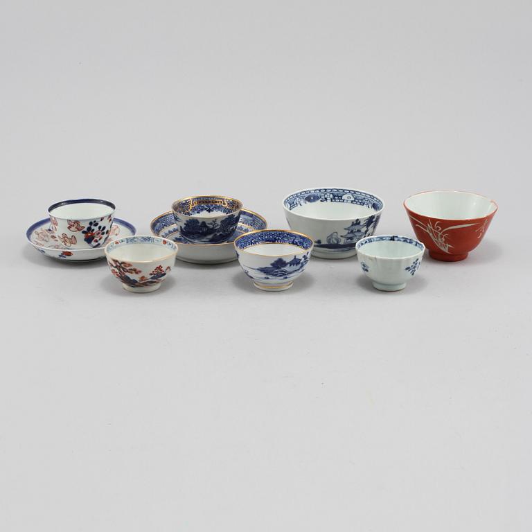 SKÅLAR, 7 st, porslin, Kina, 1700-1900-tal.