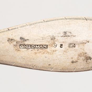 A silver funerary spoon, mark of N. Warneck, Karlstad 1740.