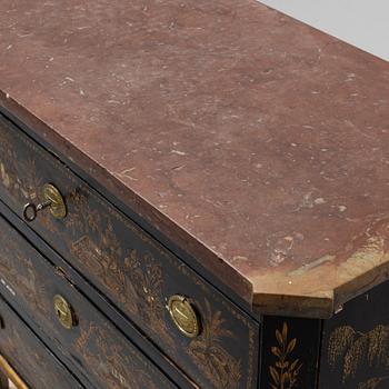 A 19th century gustavian style chest of drawers.