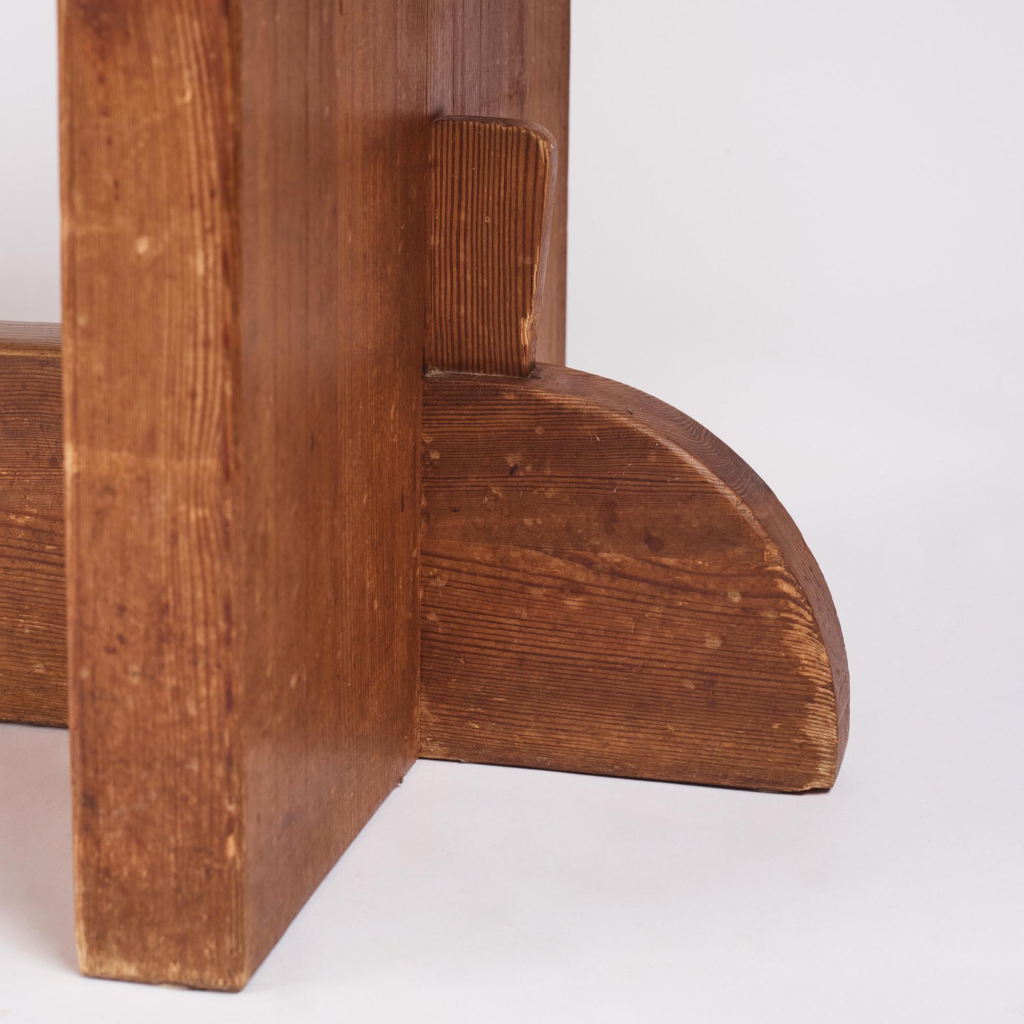 Axel Einar Hjorth, a stained pine "Lovö" table, Nordiska Kompaniet, Sweden 1930s.
