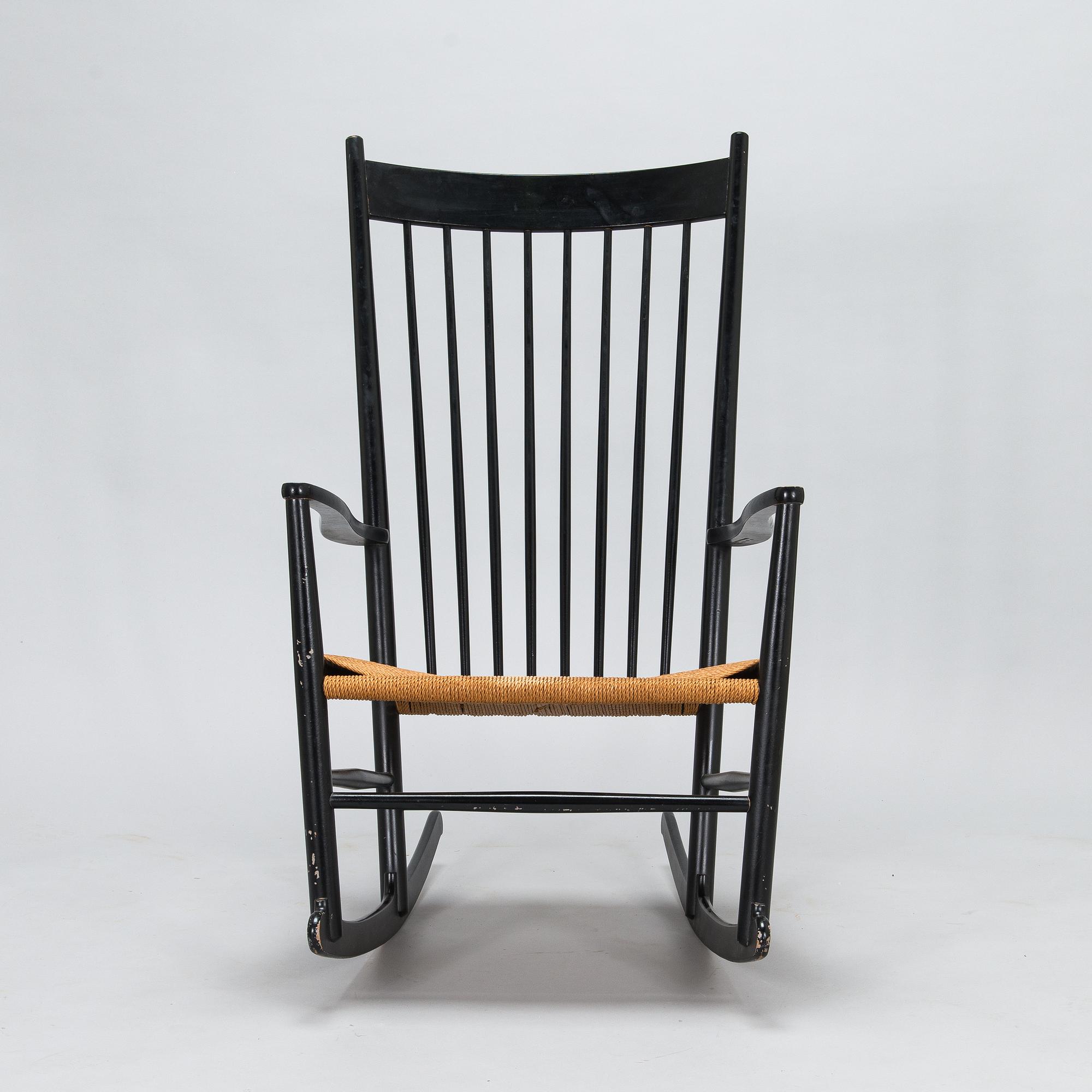 Hans J Wegner, a mid-20th-century 'J16' rocking chair, Denmark.