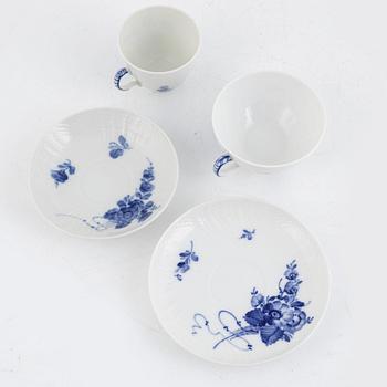 Dining and coffee service, 58 pieces, porcelain, "Blå Blomst", Royal Copenhagen, Denmark.