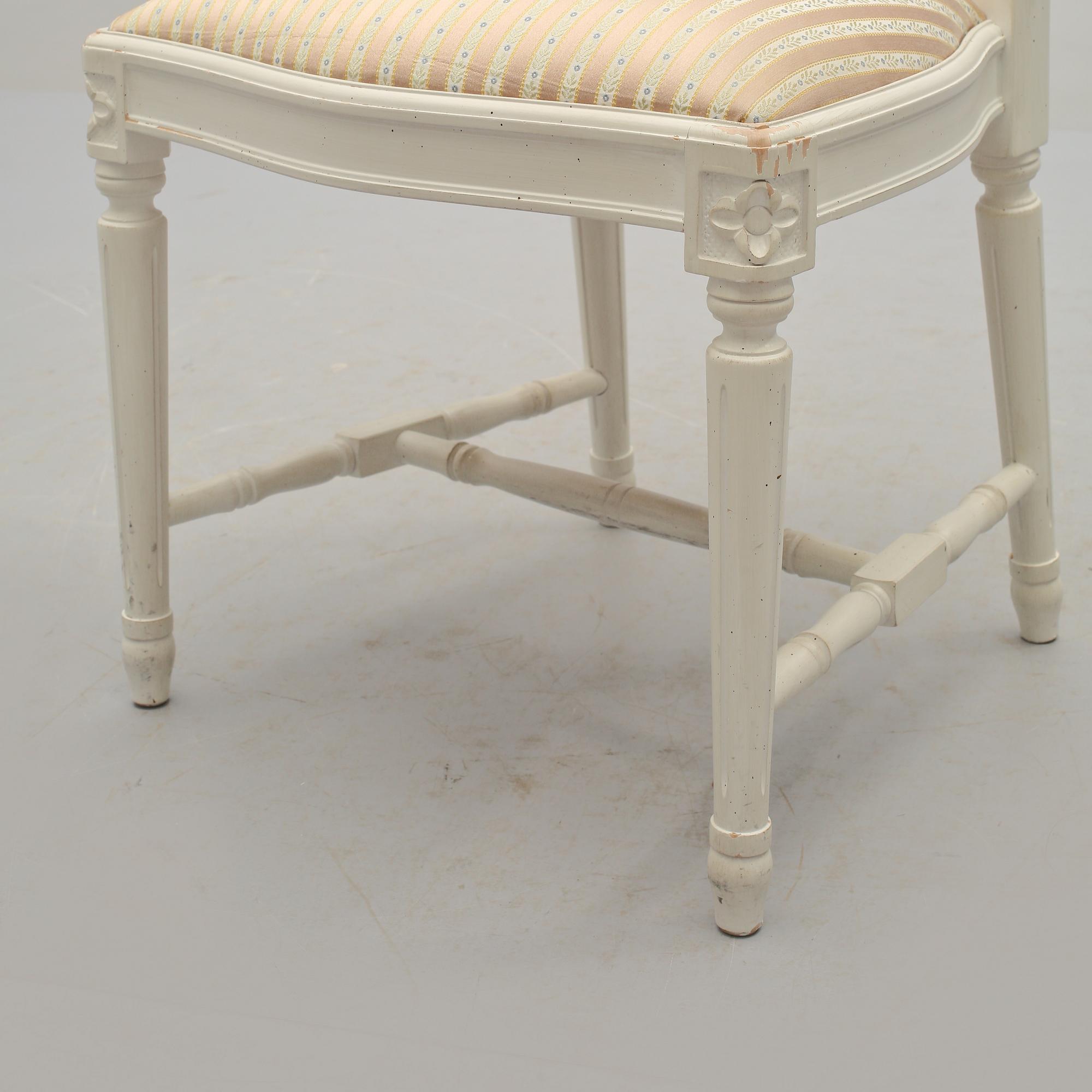 STOLAR, 6 st, gustaviansk stil, 1900-talets andra hälft.