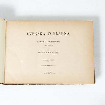 Carl J. Sundevall & Peter Åkerlund, three books, 'Svenska Foglarna'.