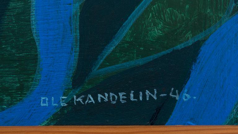 OLE KANDELIN, olja på pannå, signerad och daterad -46.