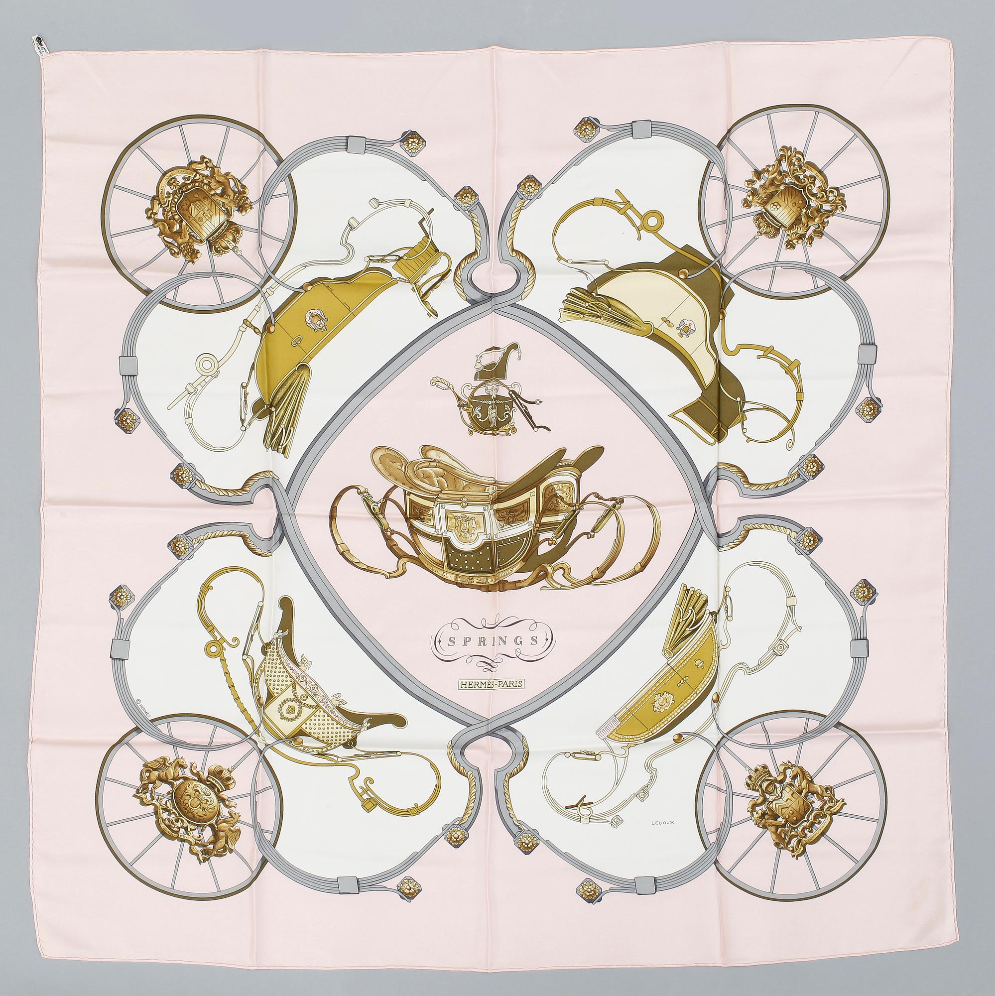 HERMÈS, scarf "Springs".