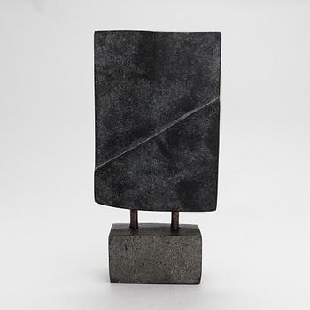 Aimo Taleva, sculpture, black granite, signed and dated 2007.