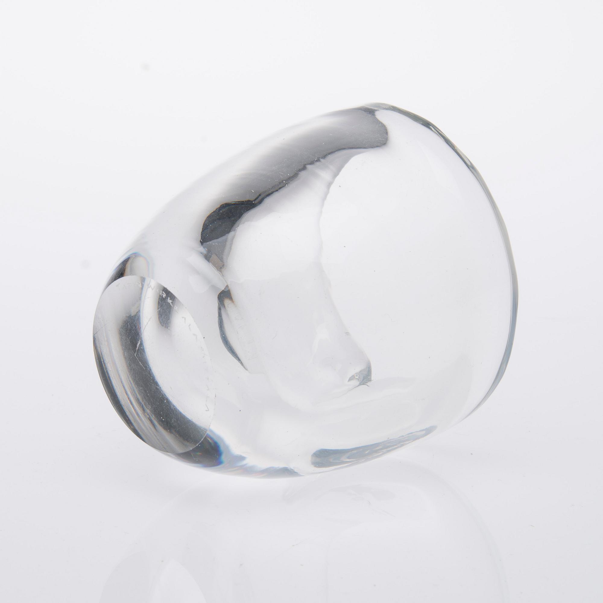 VAS, glas, modell 3508, signerad Tapio Wirkkala Iittala. Formgiven 1950.