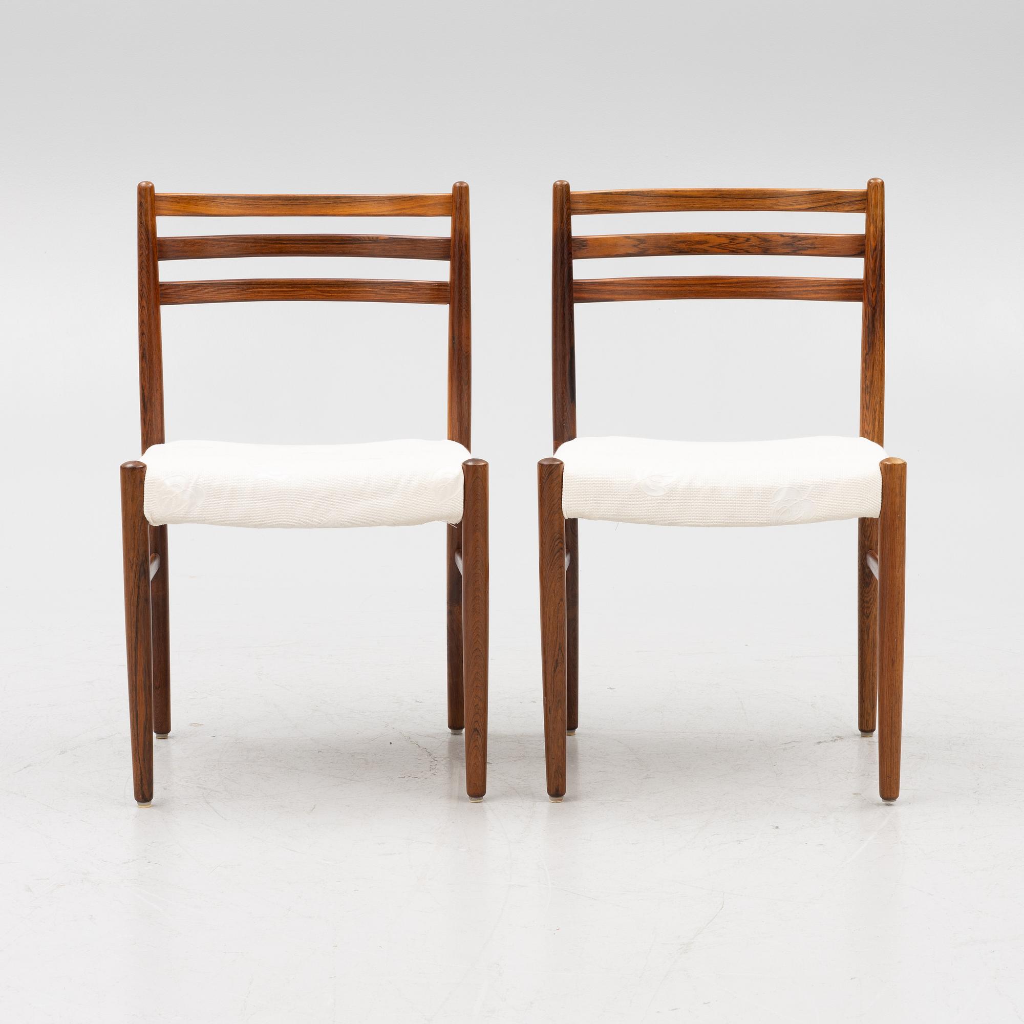 A 'Ladoga' dining table and four 'Mustang' chairs, IKEA, 1960s.