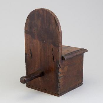 A WOODEN OFFERING BOX, probably 17th century.