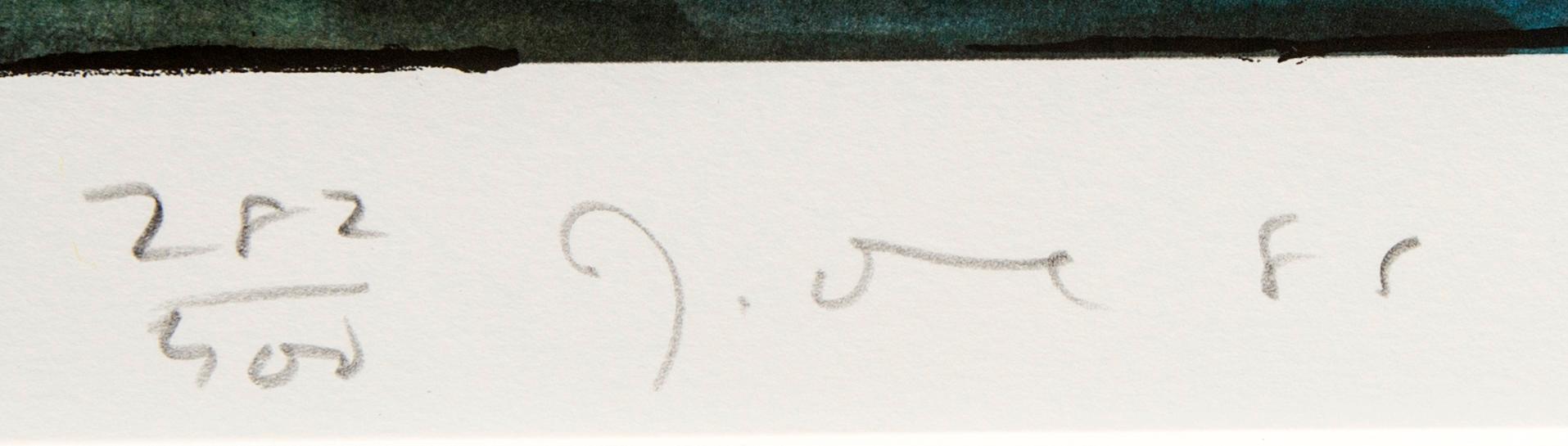 Jim Dine, färglitografi signerad daterad och numrerad  85 282/400.