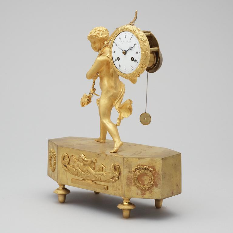 A Swedish Empire table clock. Early 19th Century.