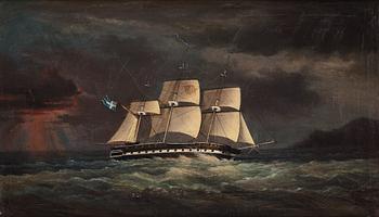 Unknown artist 19th Century. The Frigate Eugenie.