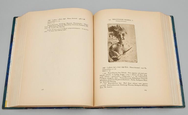 BOK, "Zorns graverade verk, Beskrivande katalog", Karl Asplund, PA Norstedt & Söner, Stockholm, 1920-21.