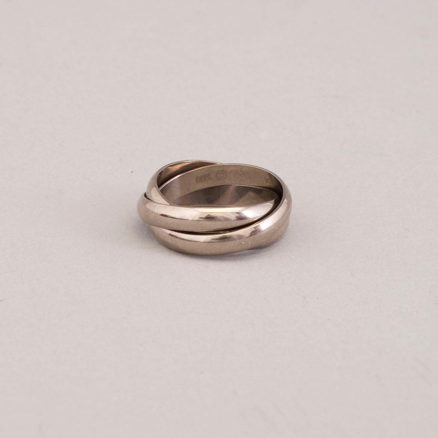 RING, "Trinity" Cartier. 18K vitguld.