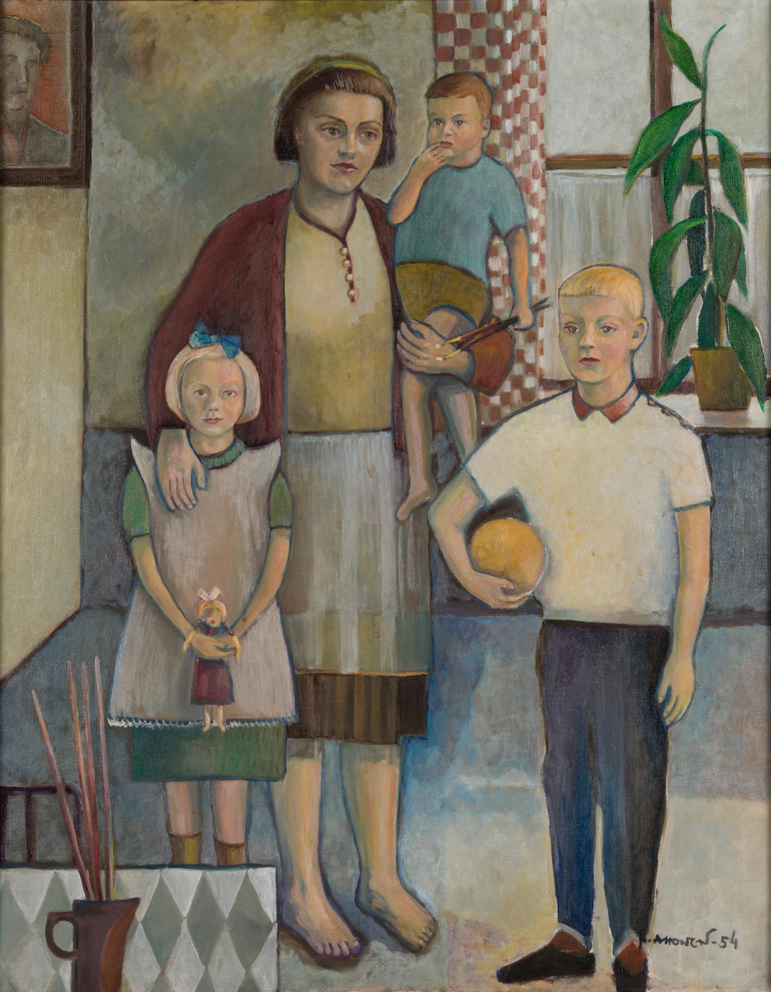 KOSTI AHONEN, oil on canvas, signed and dated -54.