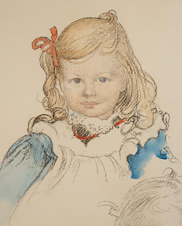 Carl Larsson, Portrait of August Strindberg's daughter Anne-Marie.