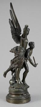 EDOUARD DROUOT, brunpatinerad brons, sign E. Drouot.