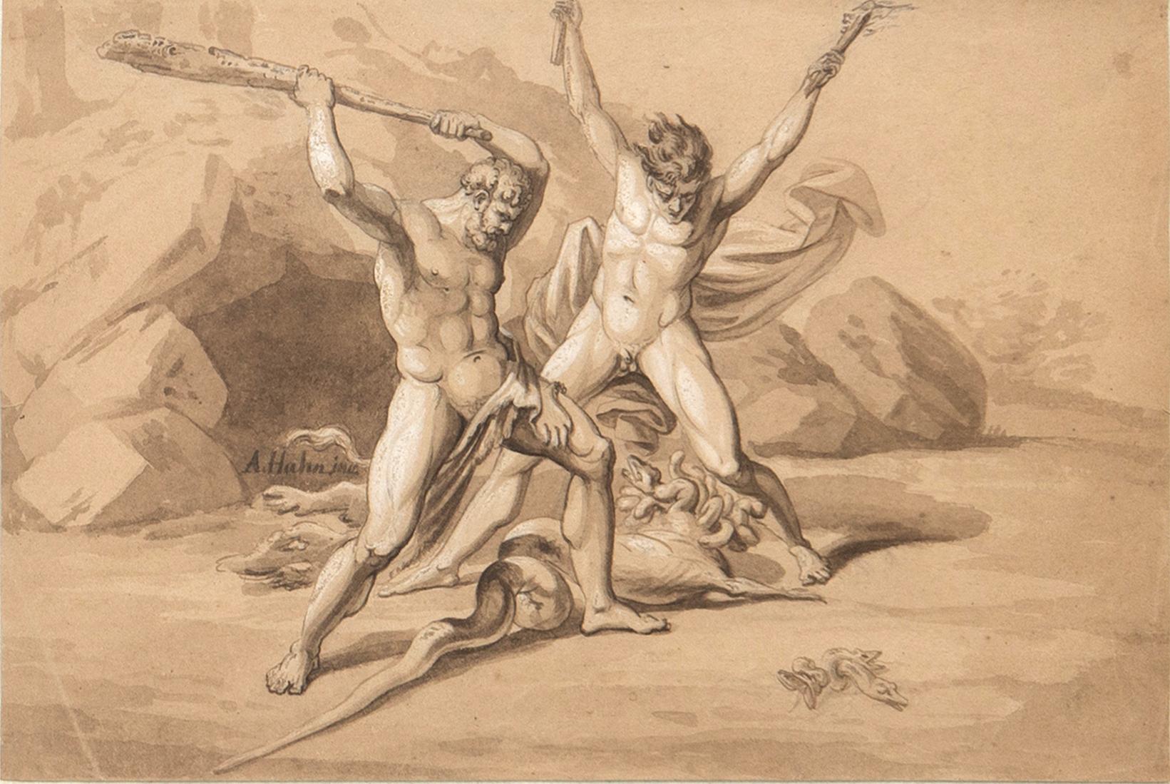 Arnold van Hahn attributed to The Battle between Hercules and Antaeus.