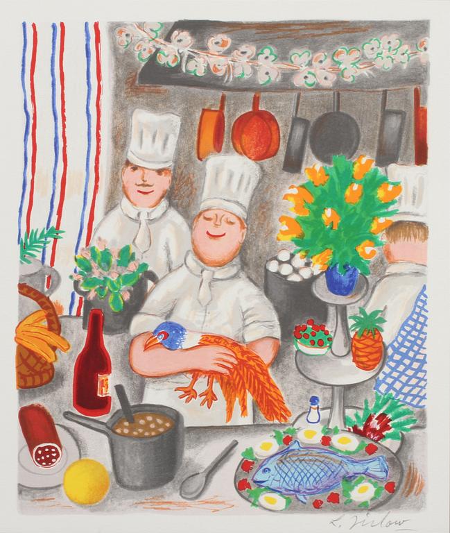 LENNART JIRLOW, färglitografi, signerad, numrerad 1321/1400.