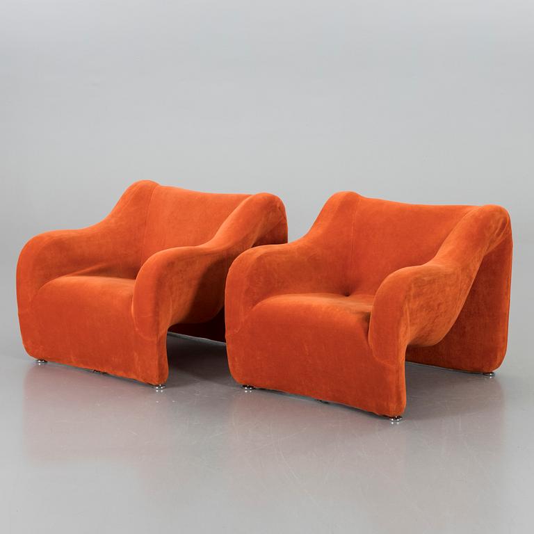 JAN EKSELIUS & PETER RÖSING, fåtöljer, ett par "Corneus" Inköpta 1975.