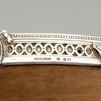 A Swedish early 20th century silver table plateau,marked CG Hallberg, Stockholm 1906.