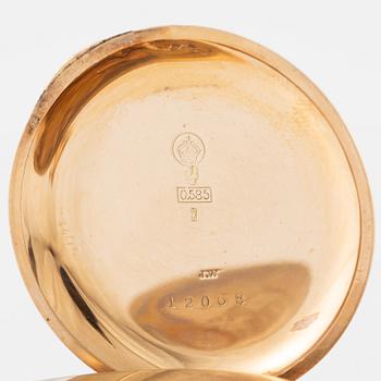 Fickur, 14K guld med etui, 36 mm.