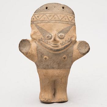 FIGURIN, lergods, Mellersta -Peru, Chancay kulturen ca 1200-1450 eKr.