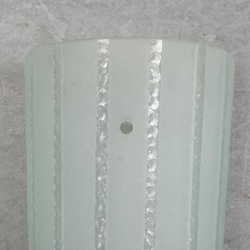 Glass shades for wall sconces, mid 20th century.