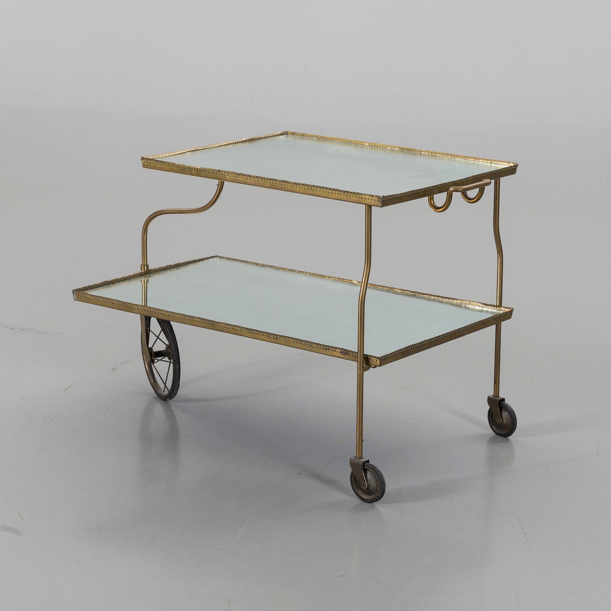 A Josef Frank tea trolley model number 889 for Svenskt Tenn Stockholm.