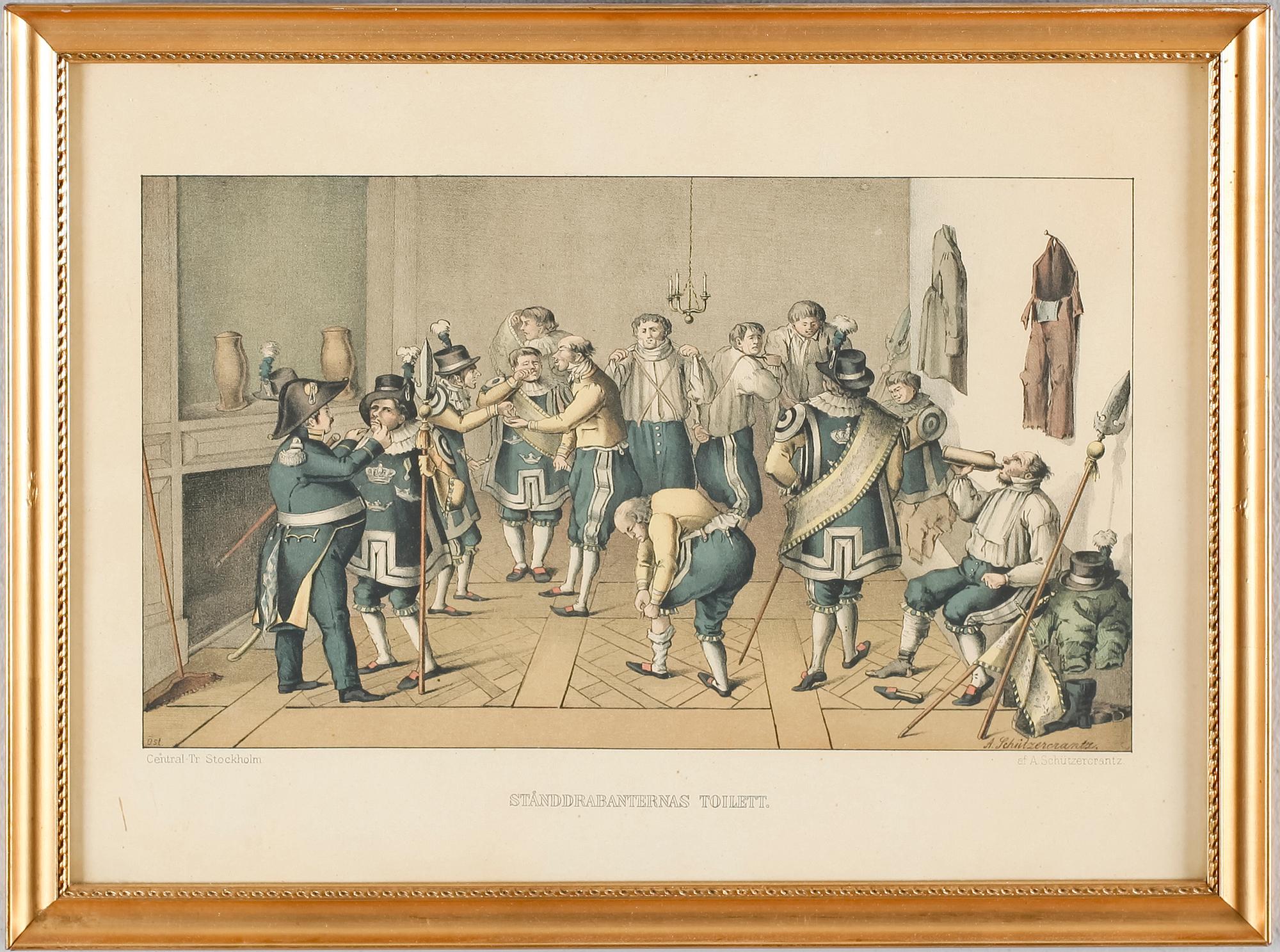LITOGRAFISKA TRYCK, 2 st, 1800-talets andra hälft.
